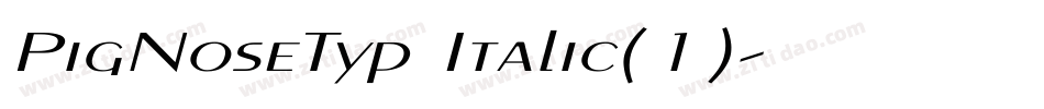 PigNoseTyp Italic(1)字体转换